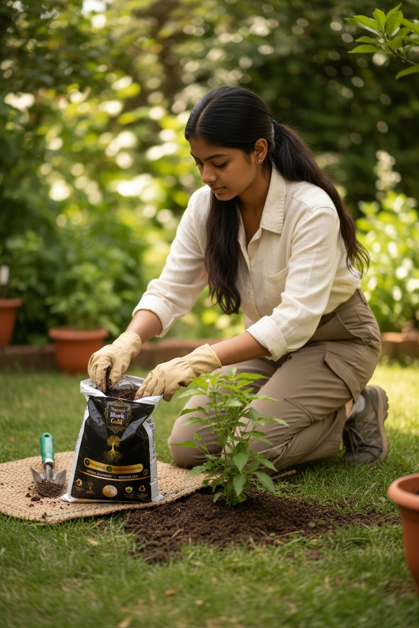 Natural Black Gold Vermicompost | 100% Organic Fertilizer for All Plants | Improves Soil Health & Root Growth | Odourless & Eco-Friendly (1 KG)