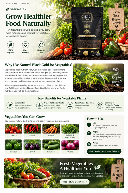 Grow Healthy Vegetables with NATURAL BLACK GOLD