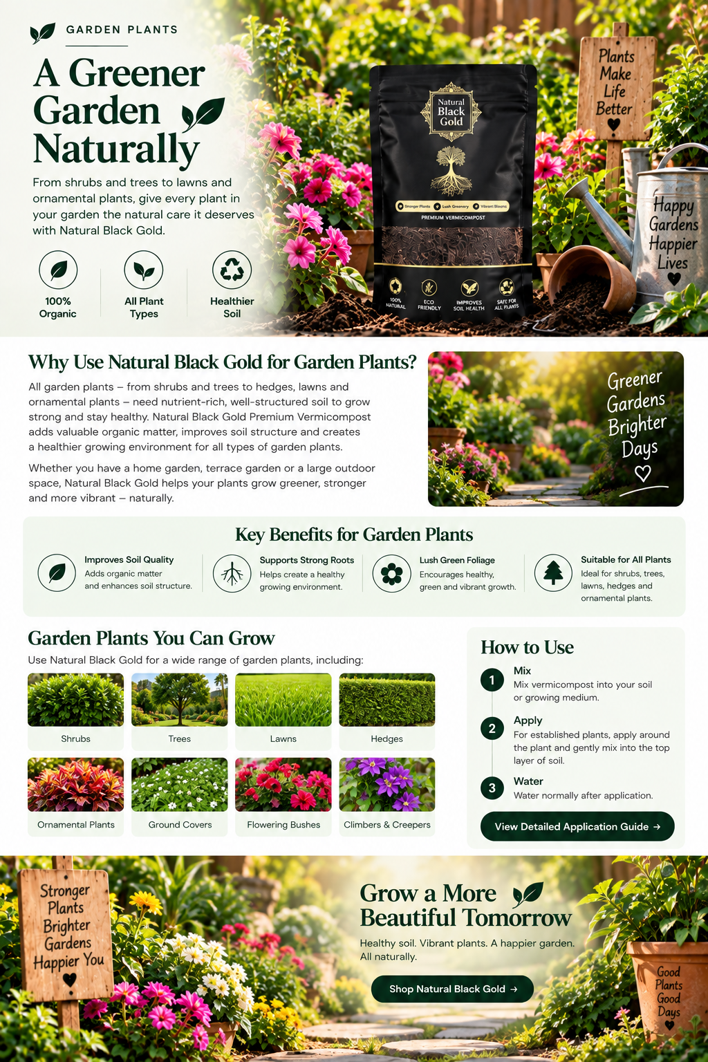 Grow Garden Plants with NATURAL BLACK GOLD