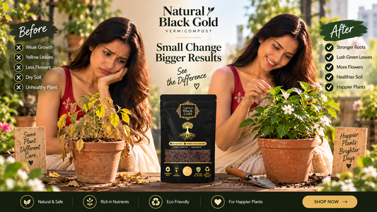 Natural Black Gold Premium Vermicompost – 100% Organic Plant & Garden Fertilizer