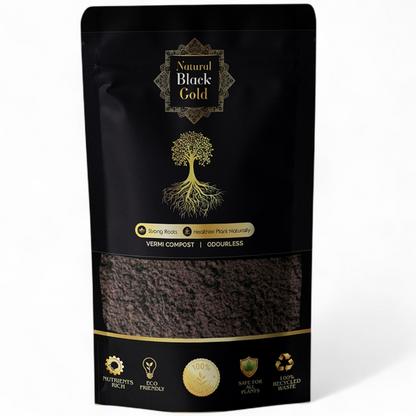 Natural Black Gold Premium Vermicompost 1 KG – 100% Organic Fertilizer for All Plants